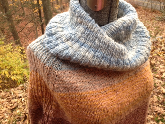 This poncho represents two years of learning in the Sheep to Shawl course at Fiber Craft Studio.