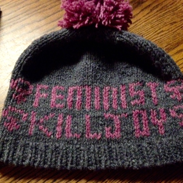 Feminist Killjoy hat by Glitz Knitz Boutique. 