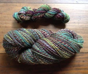 Corriedale 3-ply (and a mini-skein of 2-ply) Haven Fiber