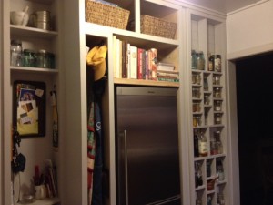 Phase 2 of the "spruce up" will include a pull-out pantry housed in the narrow space beside the fridge.