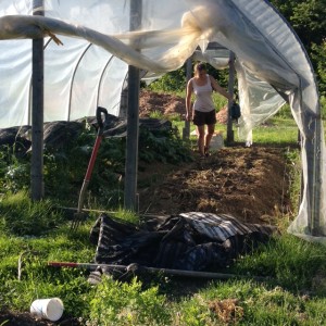 Jessie uses hoop houses to extend the VT growing season
