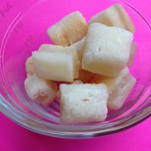 homemade mochi (a rice confection)