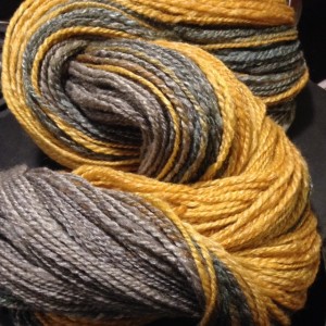 Kew Soft Fall Gradient from Daily Fibers, spindle spun and wheel plied: 433 yds. fingering / sport weight