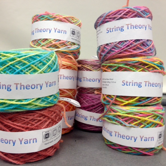 Emily made yarn labels for us.