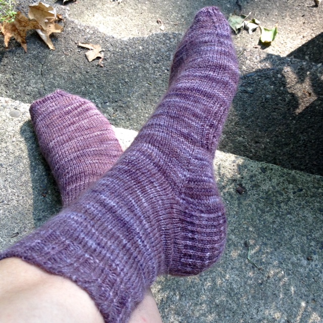 Socks complete. These will be perfect for winter. They are very warm because of the Wensleydale and alpaca.