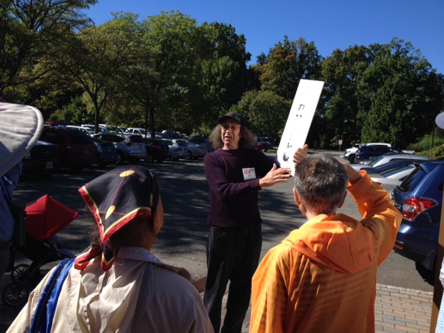 Jim Barg led a walking tour with information about local mushroom varieties.