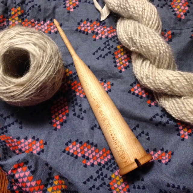 I've been spinning Shetland fleece on this Scottish spindle called a dealgan. Click photo for a link to a short video on Instagram.